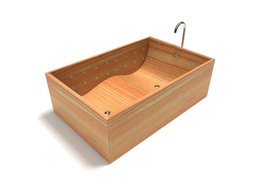 长方形实木浴缸