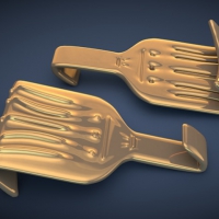 书画金属挂钩C4D模型