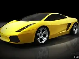 C4D工业作品渲染：汽车渲染作品Cinema 4D Lamborghini Gallardo