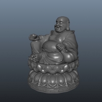 弥勒佛（莲花座）3D模型 Maitreya Buddha（C4D/MB/FBX）