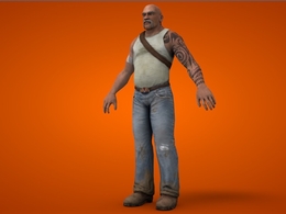 欧美纹身男人C4D模型 American men