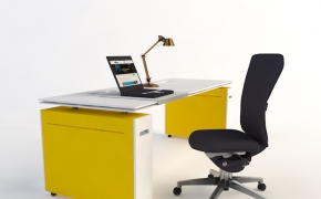 时尚办公桌、老板椅C4D模型 Desk 3D Model