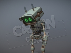 C4D科幻探测机器人智能侦察机器人绑定动画模型 E-walking-44