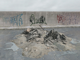 战后损毁模型：废沥青混凝土块垃圾