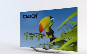 LG高清平板电视C4D模型 Curved Oled Tv 55EC9300 by LG