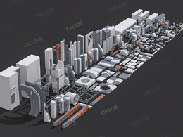 179个科幻元素模型合集Sci-Fi architecture Elements collection