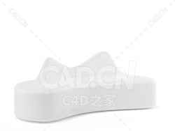 白色现代长椅休息椅 white_modern_bench