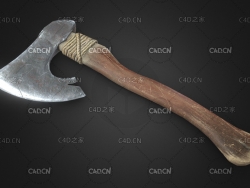 砍柴的斧头C4D模型 axe
