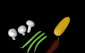 四季豆 蘑菇 辣椒 玉米