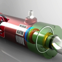 液压缸3D模型 105-200 OfficialFusionCopy