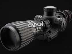 光学瞄准装置狙击枪瞄准镜C4D模型Sniper_scope