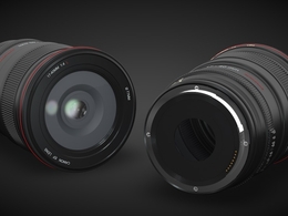 佳能(CANON)专业相机镜头 红圈镜头 17-40mm镜头C4D模型