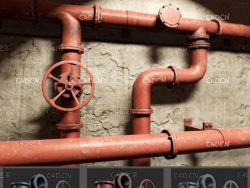 生锈水管 工业管道 Modular Industrial Pipes