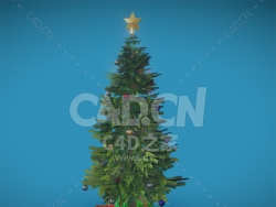 C4D圣诞树和礼物盒节日模型下载