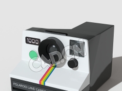 C4D宝丽来相机模型 Polaroid Camera