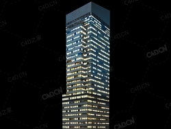 夜间摩天大楼办公楼写字楼C4D模型 Archmodels Vol.103_Night Skyscrapers - model-40