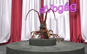 龙虾唱歌角色动画C4D工程（带动画） lobster sing
