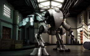 白色机器人C4D模型 含绑定 Robot