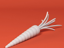 低面卡通胡萝卜图标模型carrot