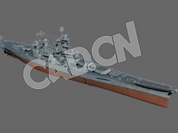 C4D海军舰艇军舰舰船-依阿华级战列舰模型 Iowa 1943 3d Model