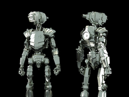 科幻机器人 智能机器人C4D模型 robots