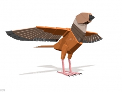 低面多边形小鸟 boxy bird