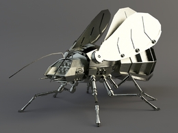 科幻机械蜂C4D模型 Mecha Bee