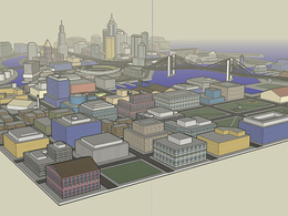 低面城市C4D模型 City Model 4