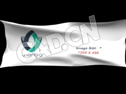 C4D拉起的布料条幅广告动画模型