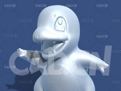 小火龙动漫卡通角色雕塑C4D模型 Charmander
