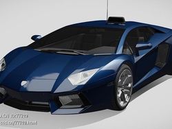 兰博基尼aventador出租车2016款C4D汽车模型下载