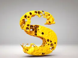 C4D流体文字动画工程文件 Liquid Text Animation