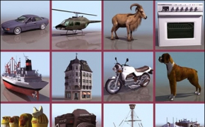 五百个常用3D模型合集 500 Models + HQ and Textures