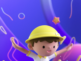 欢呼雀跃的小男孩