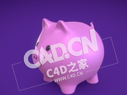 C4D小猪存钱罐模型 Piggy Bank
