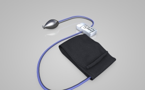 医院医疗器械：台式充气水银血压计C4D模型 Blood-Pressure-Cuff