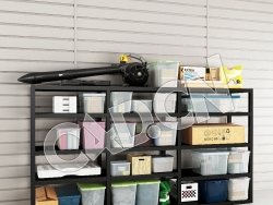 C4D车库工具架工具箱模型