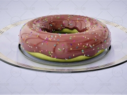 甜甜圈C4D模型 Doughnut