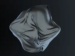C4D布料球体变形动画工程文件 C4D Abstract Cloth Effect