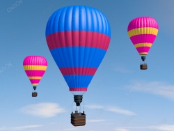 环球飞行热气球C4D模型Hot Air Balloon