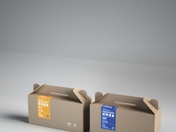 C4D 质感手提纸盒包装盒