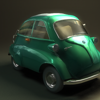 卡通宝马小汽车3D模型