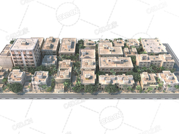 海滩建筑群小区居民楼building c4d model