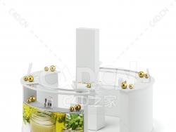 养生保健化妆品展会展位 cosmetics_stall