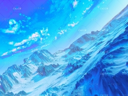 科幻外星地形场景C4D模型 landscape