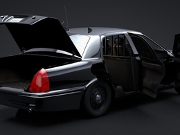 警车C4D模型 Police City