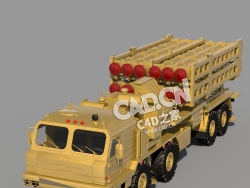 核弹卡车军事装备远程导弹C4D模型