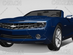 雪佛兰科迈罗敞篷概念车C4D汽车模型下载