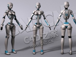 科幻女性机器人装备 Sci-Fi Female Robot Rig