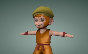 小猴子3D模型 孙悟空卡通形象C4D模型 monkey
